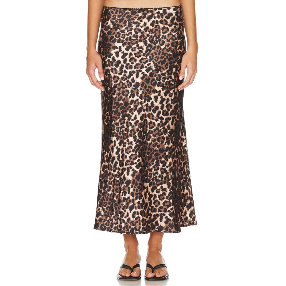 Lioness Enigmatic Maxi Midi Skirt in Leopard